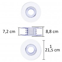 10 Husqvarna sewing machine bobbins, plastic, 9 mm high, 21 mm diameter